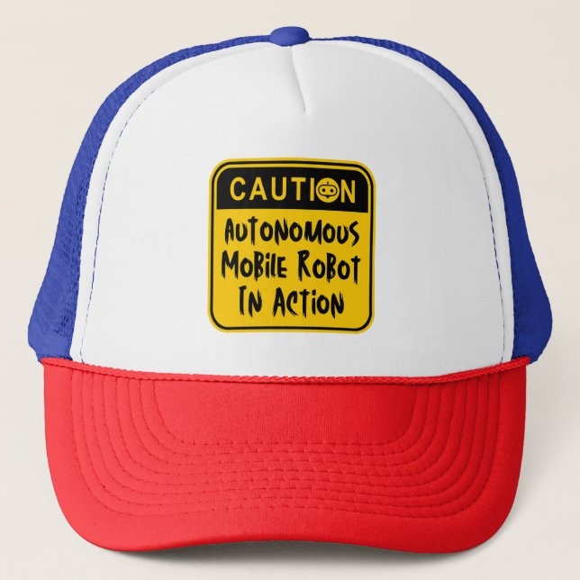 Casquette Amusant Robot Mobile Autonome En Action (Devant)