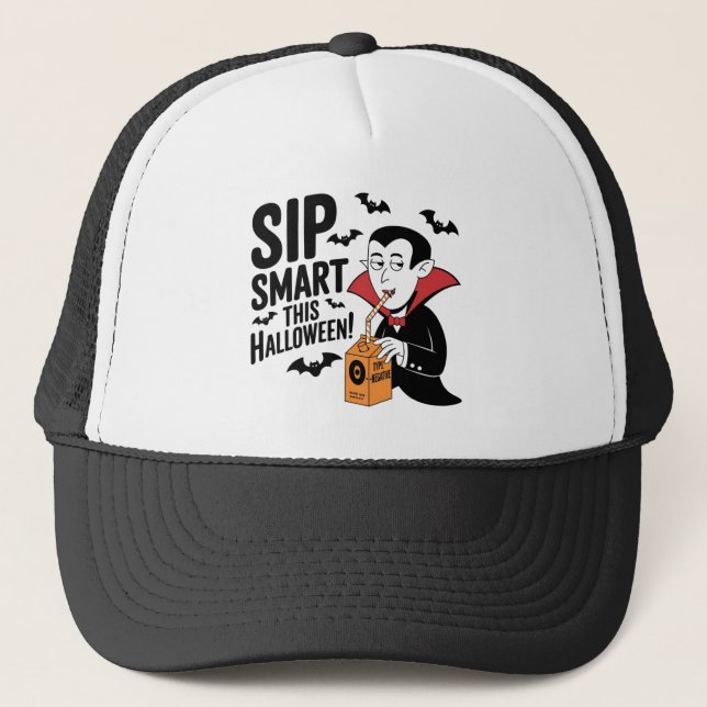 Casquette Amusant Vampire Thème Halloween Design (Devant)