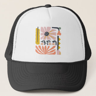 Casquette Amusants jardin fleuri abstrait pêche et rose