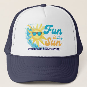 Casquette Amusement au soleil – Restez salé, surfez sur la v