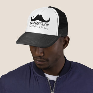 Casquette Amusement cool Je vous moustache une question Noir