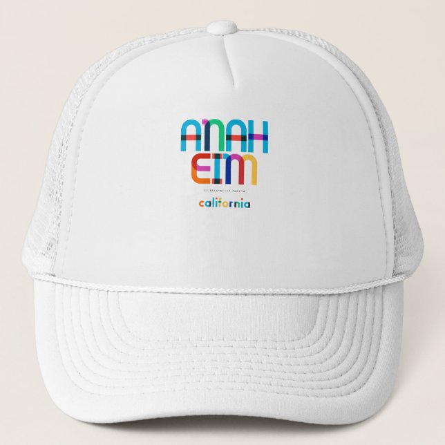 Casquette Anaheim California Mid Century, Pop Art, (Devant)
