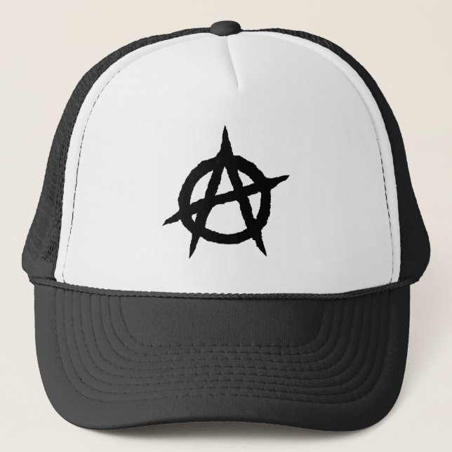 Casquette Anarchie symbole punk noir culture de musique sign (Devant)