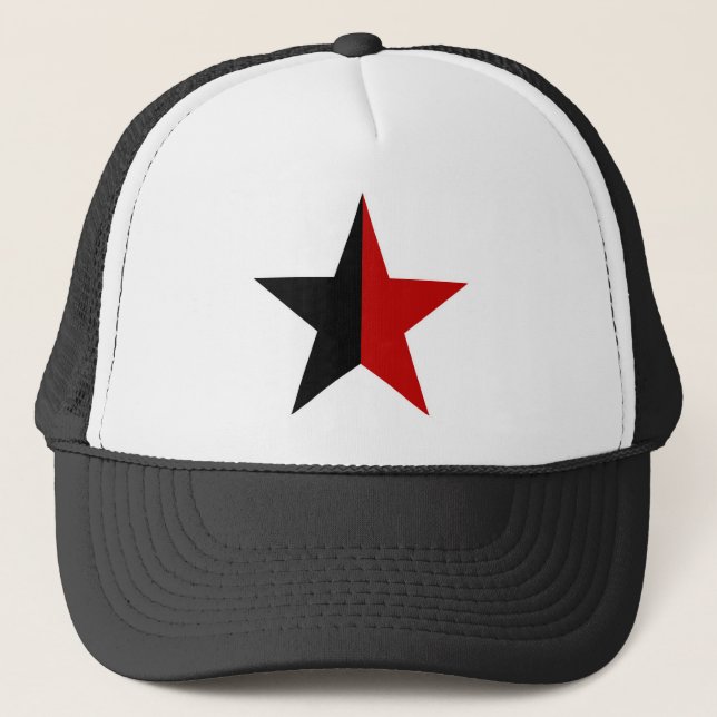 Casquette Anarchy Star Classique (noir/rouge) (Devant)