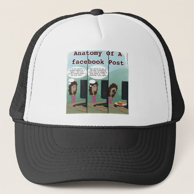 Casquette Anatomie D'Un Facebook Post Drôle (Devant)