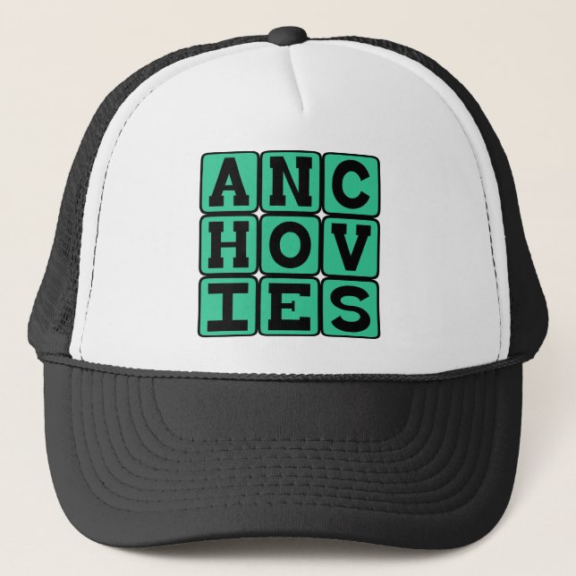 Casquette Anchois, Garniture de Pizza (Devant)