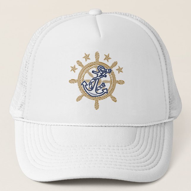 Casquette Anchor de Nautical Wheel Golden (Devant)