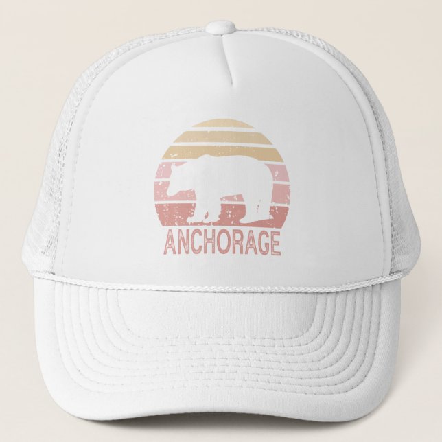 Casquette Anchorage Alaska Retro Bear (Devant)