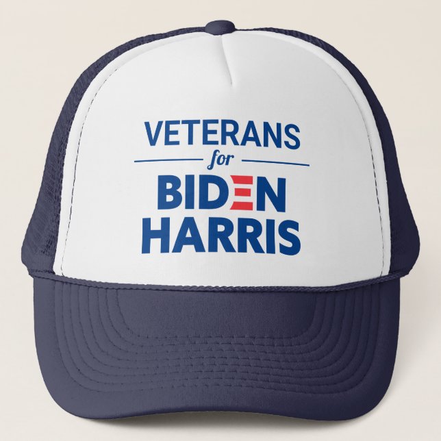 Casquette Anciens combattants pour Biden Harris Texte person (Devant)