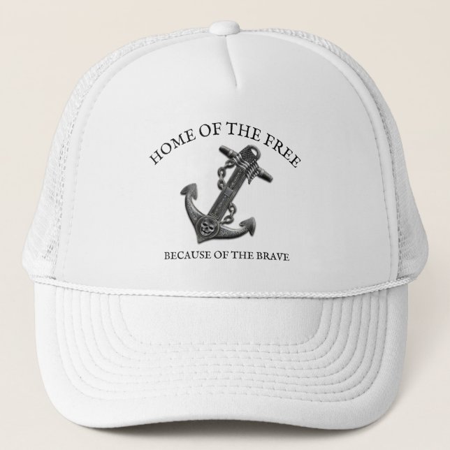 Casquette Ancrage du drapeau américain patriotique pirate na (Devant)