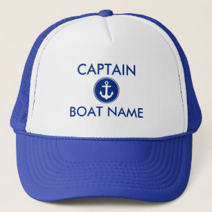 Casquette Ancre bleu marine Personnalisé Bateau Capitaine C