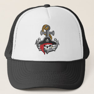 Casquette Ancre de crâne de pirate