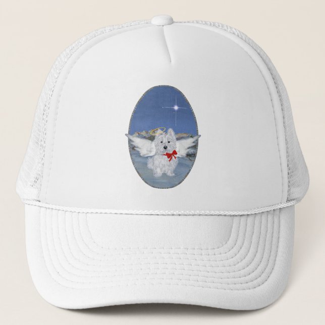 Casquette Ange de Noël Westie (Devant)