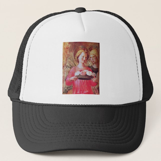 CASQUETTE ANGEL AVEC ROSES (Devant)