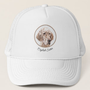 Casquette Anglais Setter Orange Belton Peinture Chien Art