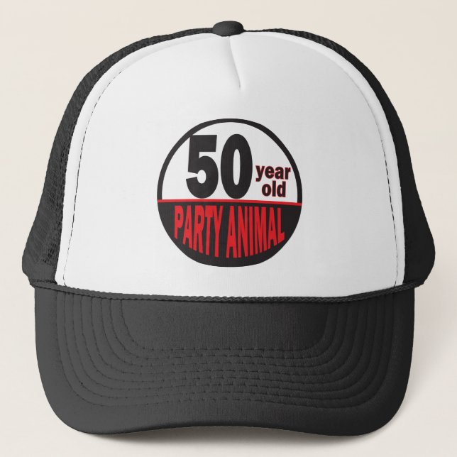 Casquette Animaux de fête vieux de 50 ans| 50e anniversaire (Devant)