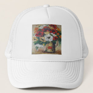 Casquette Ann Hayes Peinture Fleur Mélange de plai