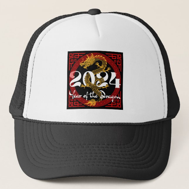 Casquette Année du Dragon 2024 Zodiac chinois (Devant)