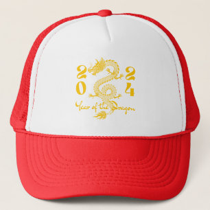 Casquette Année du Dragon en or