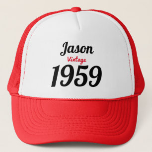 Casquette Anniversaire 60 ans Vintage Ajoutez votre nom & an