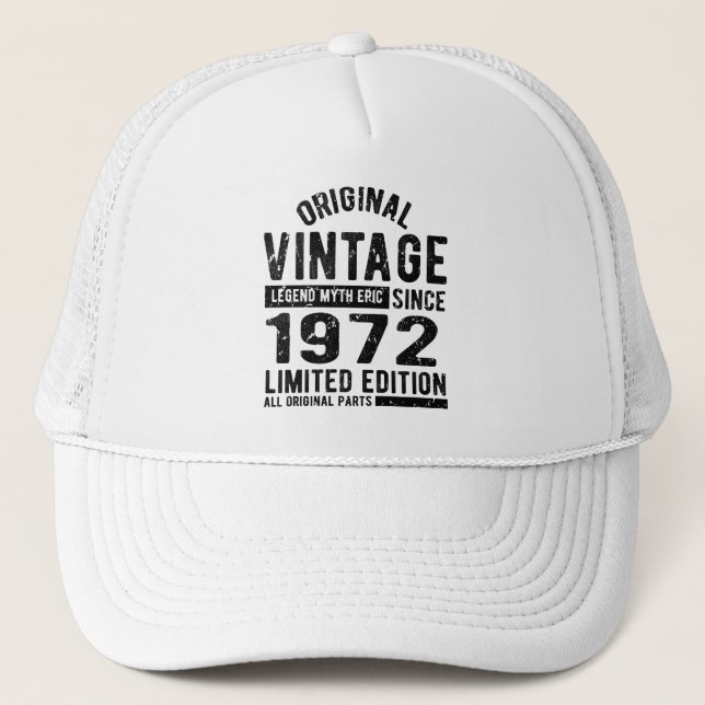 Casquette Anniversaire Vintage 1972 (Devant)
