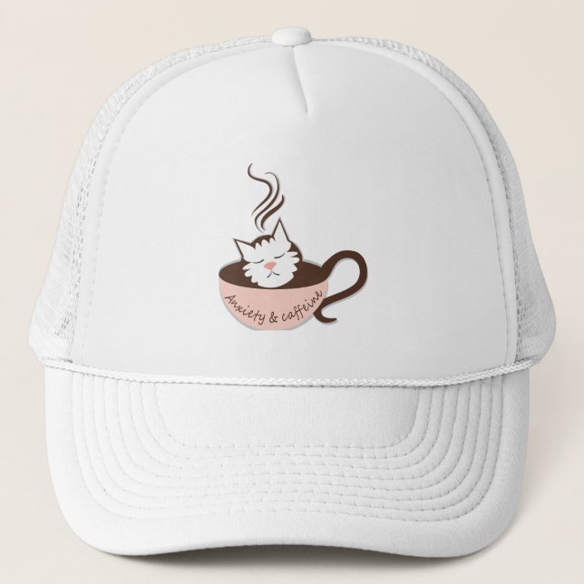 Casquette Anxiety & Caffeine Funny Gift for Coffee Lovers (Devant)