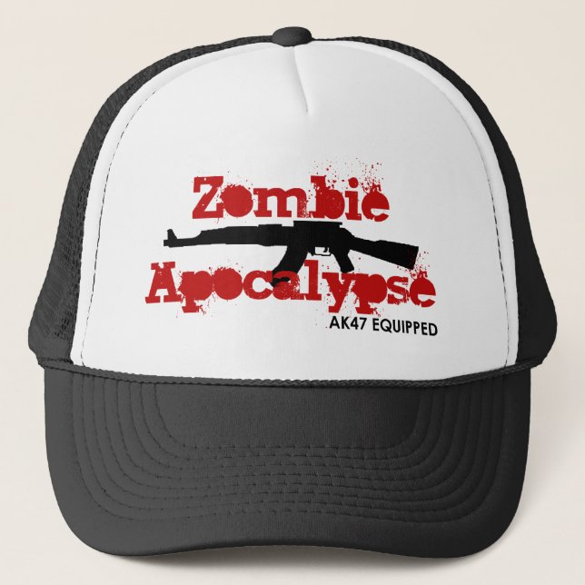 Casquette Apocalypse AK47 de zombi équipé (Devant)