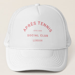 Casquette Après le Tennis Social Club Custom Pink Crest