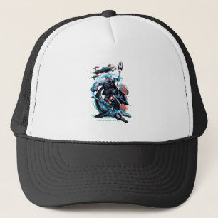 Casquette Aquaman   Orm, Manta noir, Tylosaur, et bateaux