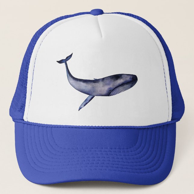 Casquette Aquarelle Baleine bleue (Devant)