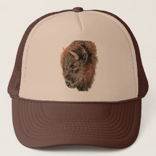 Casquette Aquarelle Bison Buffle Faune Animale Nature