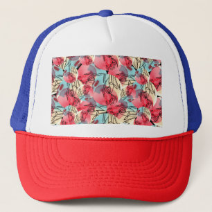 Casquette Aquarelle chaude froide Florale géométrique
