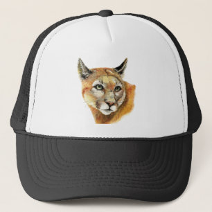 Casquette Aquarelle Cougar Puma Animal Nature Art