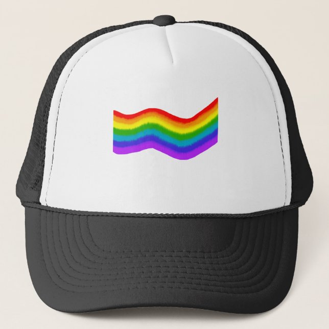 Casquette Aquarelle couleurs arc-en-ciel (Devant)
