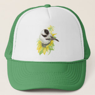 Casquette Aquarelle Cute Little Chickadee Oiseau Faune Art
