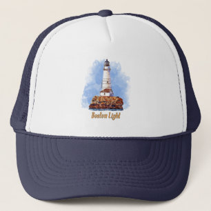 Casquette Aquarelle du phare de Boston - Massachusetts