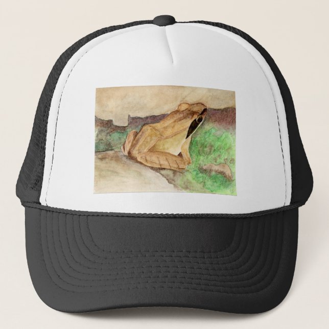 Casquette Aquarelle Grenouille des Bois (Devant)