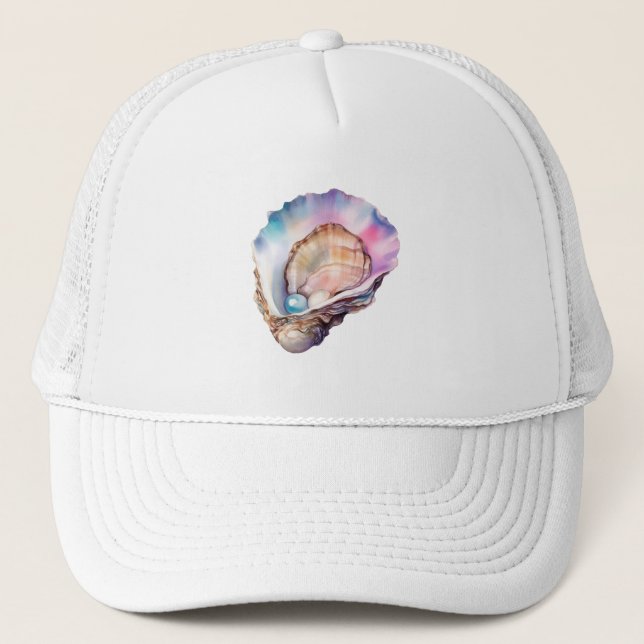 Casquette Aquarelle Huître (Devant)
