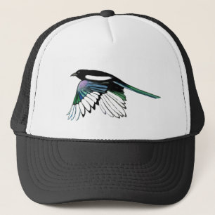 Casquette Aquarelle Magpie Oiseau Faune Nature Art