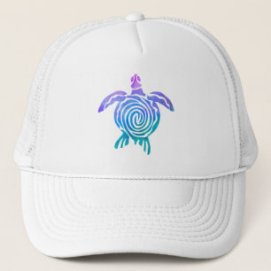 Casquette Aquarelle Pastel Tie Dye Spirale Tortue de mer