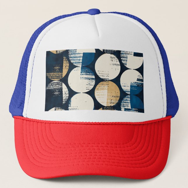 Casquette Aquarelle points cassés, Effet coloré. (Devant)
