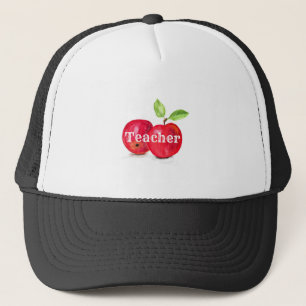 Casquette Aquarelle Pommes rouges Fruit de l'enseignement en