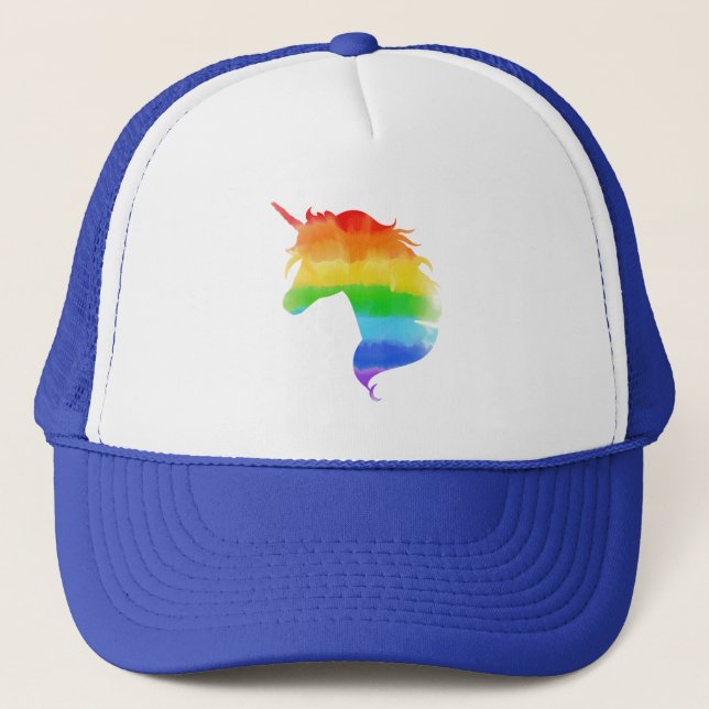 Casquette Aquarelle Rainbow Unicorn (Devant)