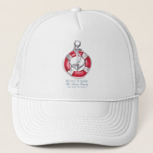 Casquette Aquarelle Thème nautique Bateau Personnalisé