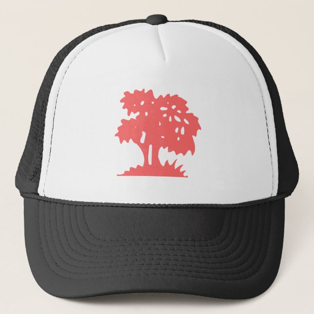 Casquette Arbre à dessin - rose tropical (Devant)