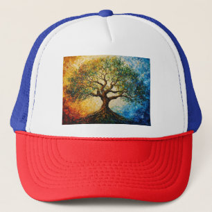 Casquette Arbre de connaissances - Peinture à l'huile