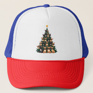 Casquette Arbre de Noël avec chiens Terrier Noël Cadeau