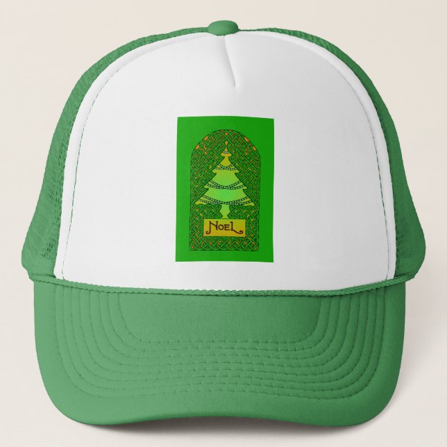 Casquette Arbre de Noël celtique - Vert (Devant)
