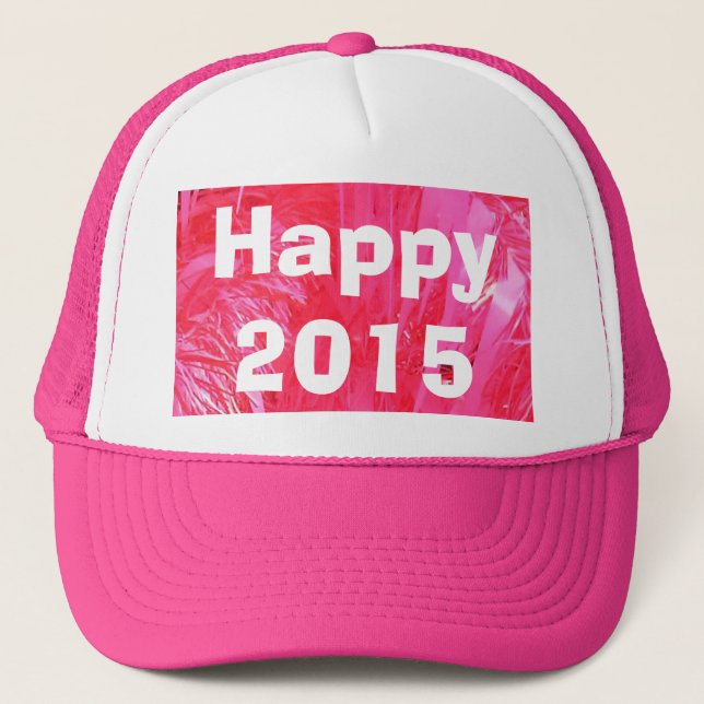 Casquette Arbre de Noël rose brillant (Devant)