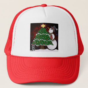 Casquette Arbre de Noël Snowman Surprise Art Imprimer